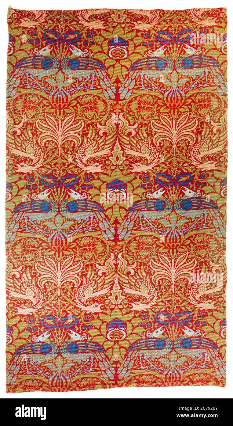 William Morris, Peacock and Dragon, Fabric Pattern, fabric, 1878 Stock Photo