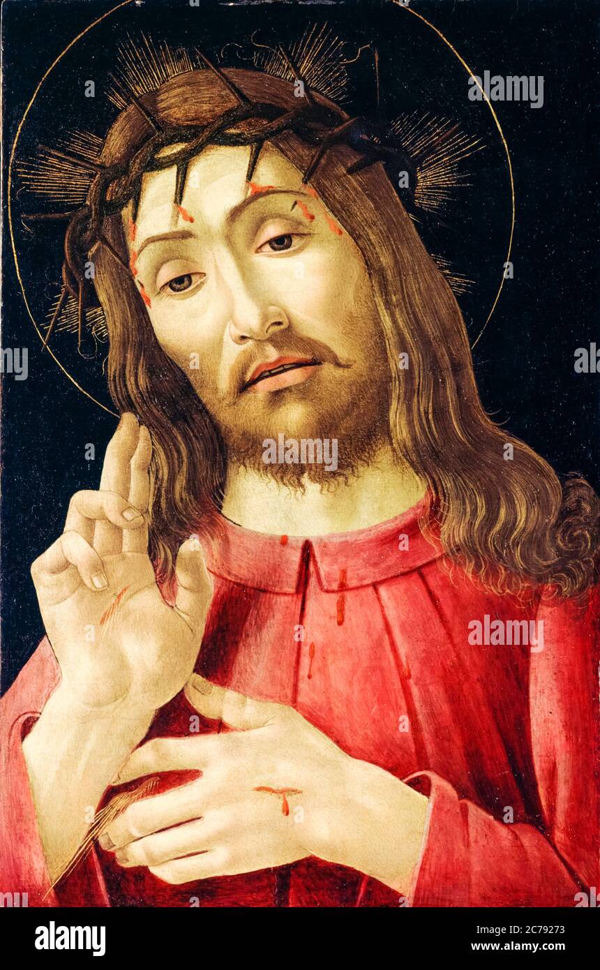 Sandro Botticelli, The Resurrected Christ, painting, circa 1480 Stock Photo