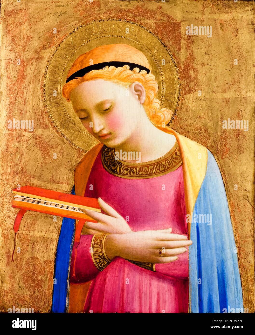 Fra Angelico, Virgin Annunciate, altarpiece remnant, painting, 1450-1455 Stock Photo