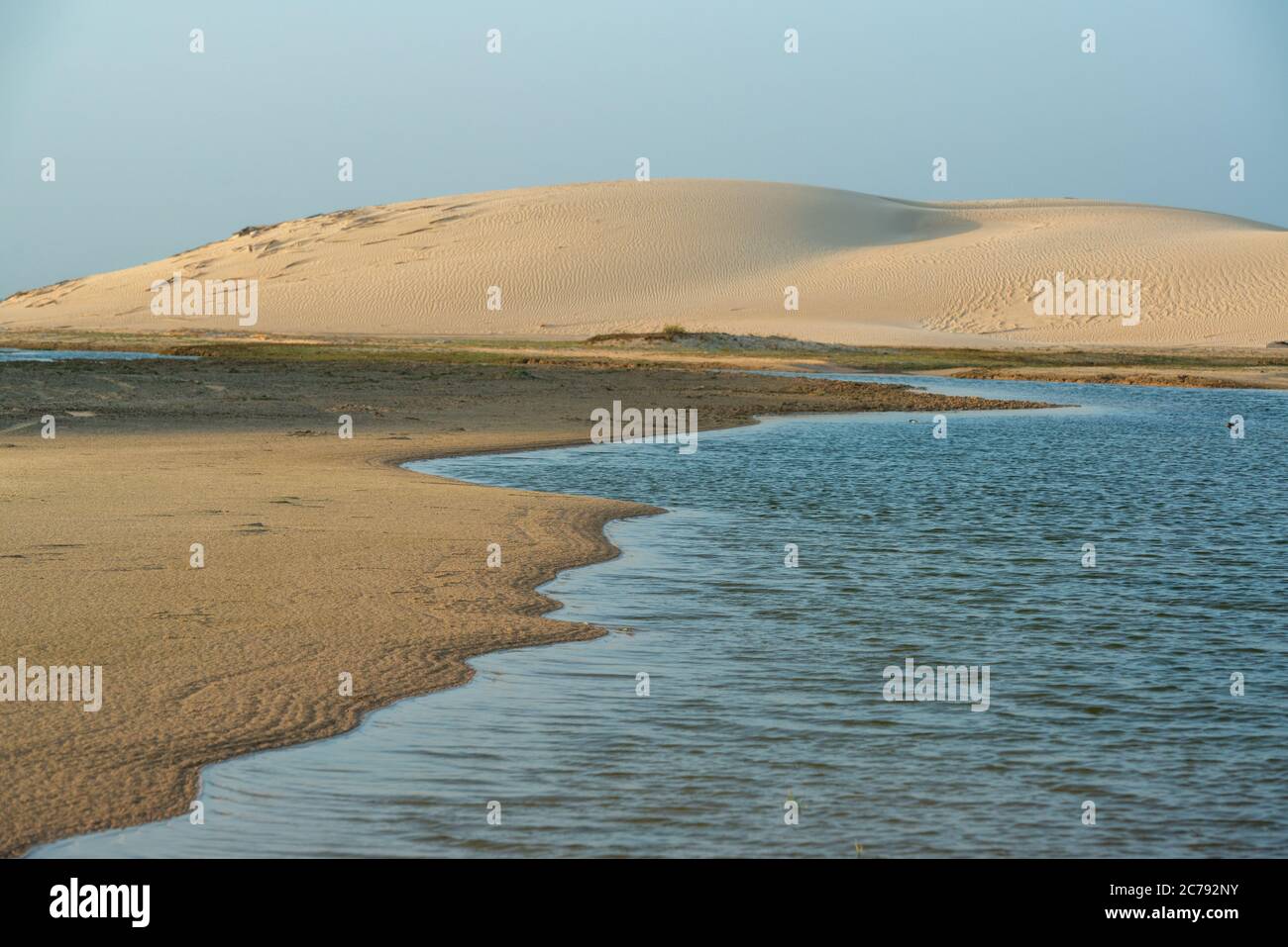 Dunes and lagoons near Jericoacoara beach in Tatajuba, Camocim, Ceara, Brazil Stock Photo