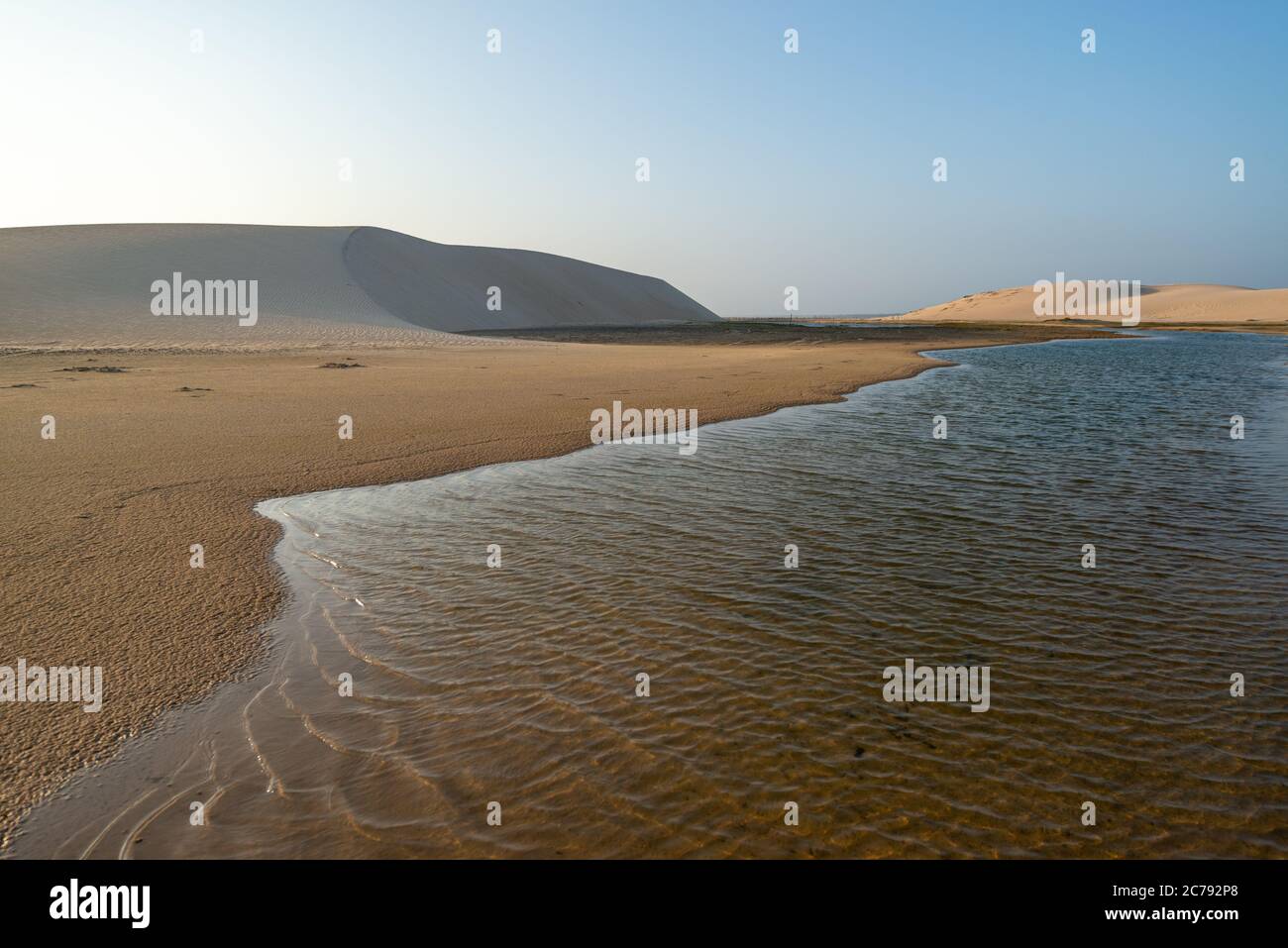 Dunes and lagoons near Jericoacoara beach in Tatajuba, Camocim, Ceara, Brazil Stock Photo