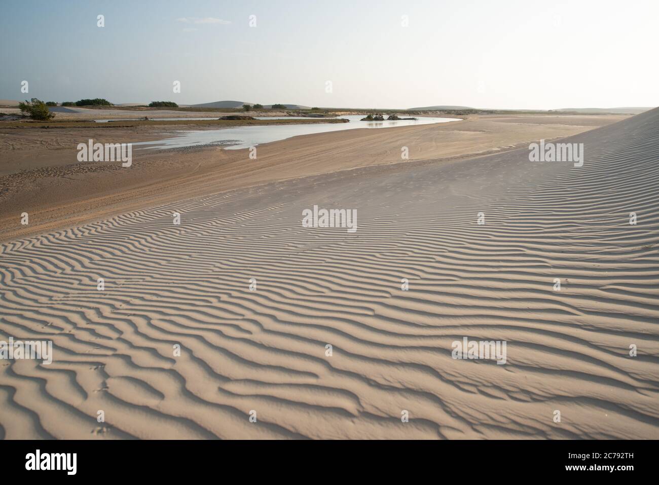 Dunes and lagoons near Jericoacoara beach in Tatajuba, Camocim, Ceara, Brazil Stock Photo