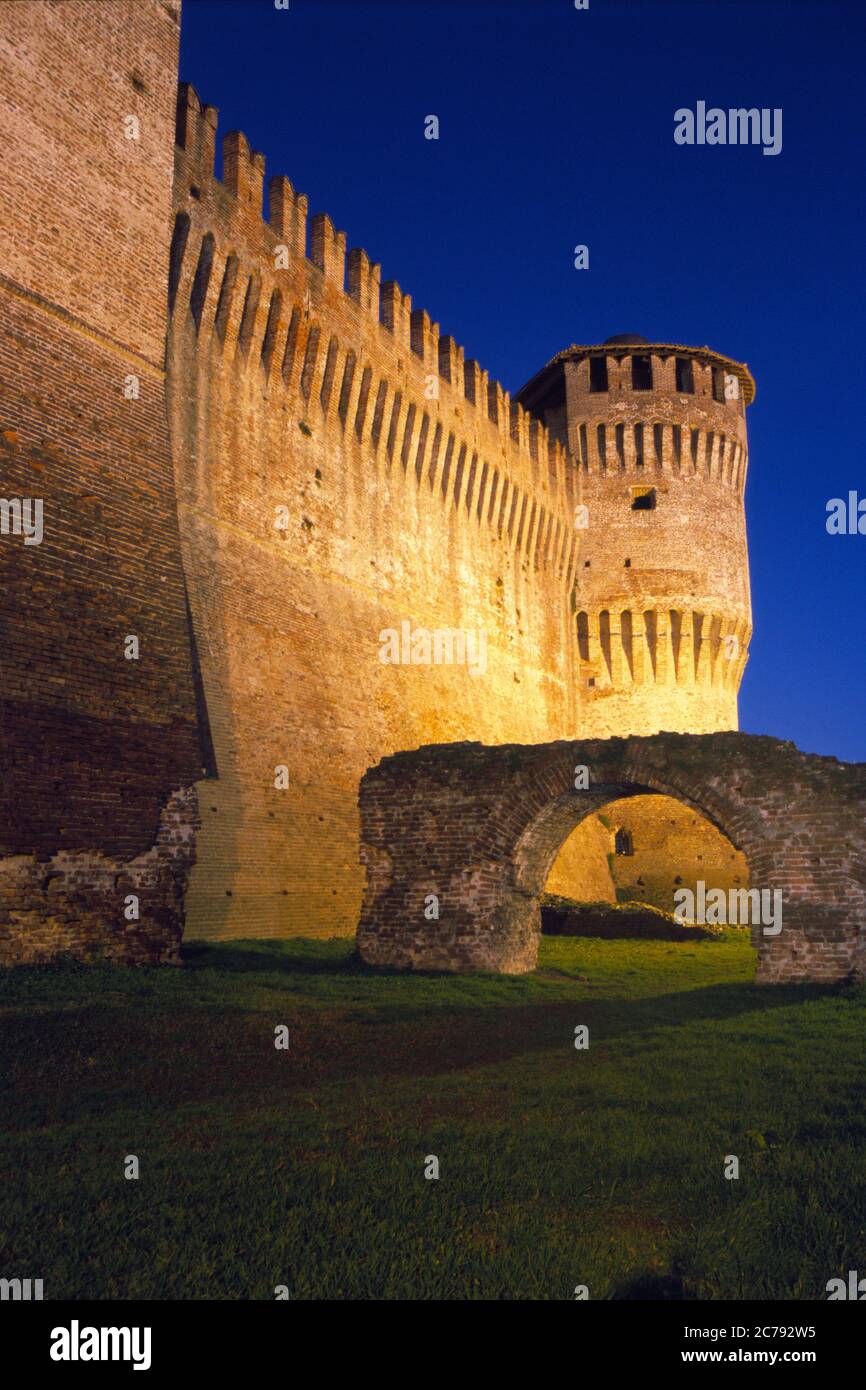 Italy, Lombardy, Soncino, Rocca Sforzesca, Castle Stock Photo