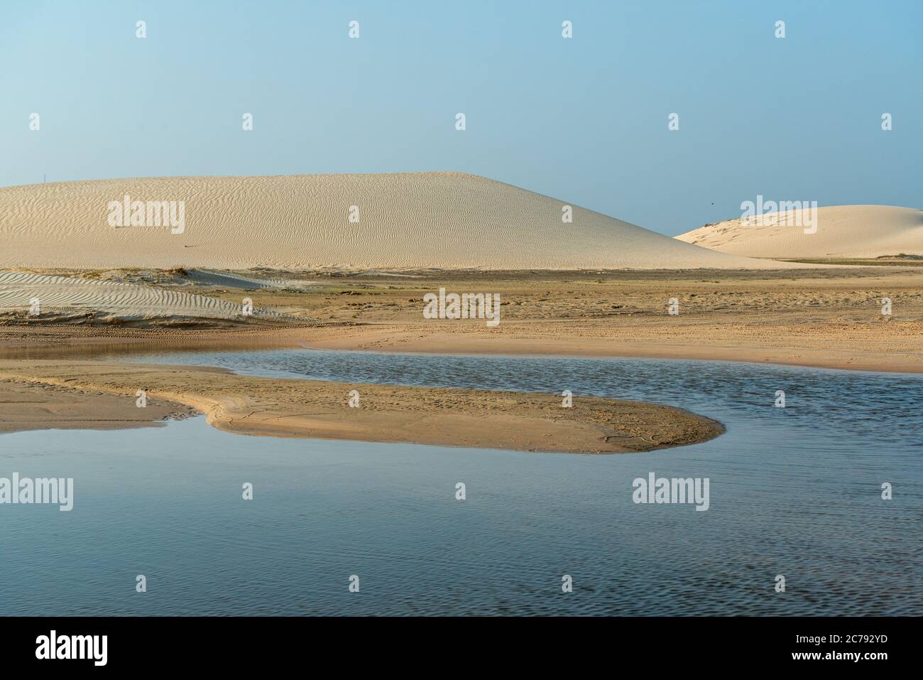 Dunes and lagoons near Jericoacoara beach in Tatajuba, Camocim, Ceara, Brazil Stock Photo