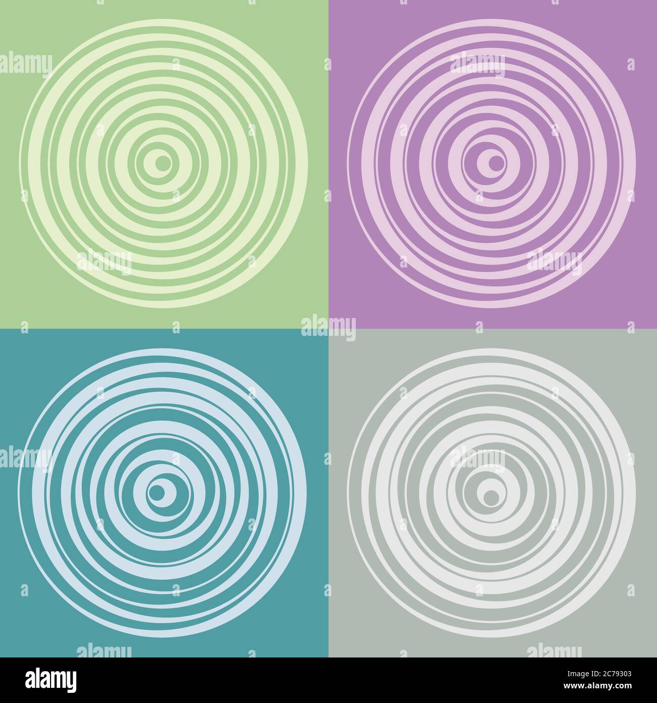 Set of vector round elements from lines Stock Vector Image & Art - Alamy