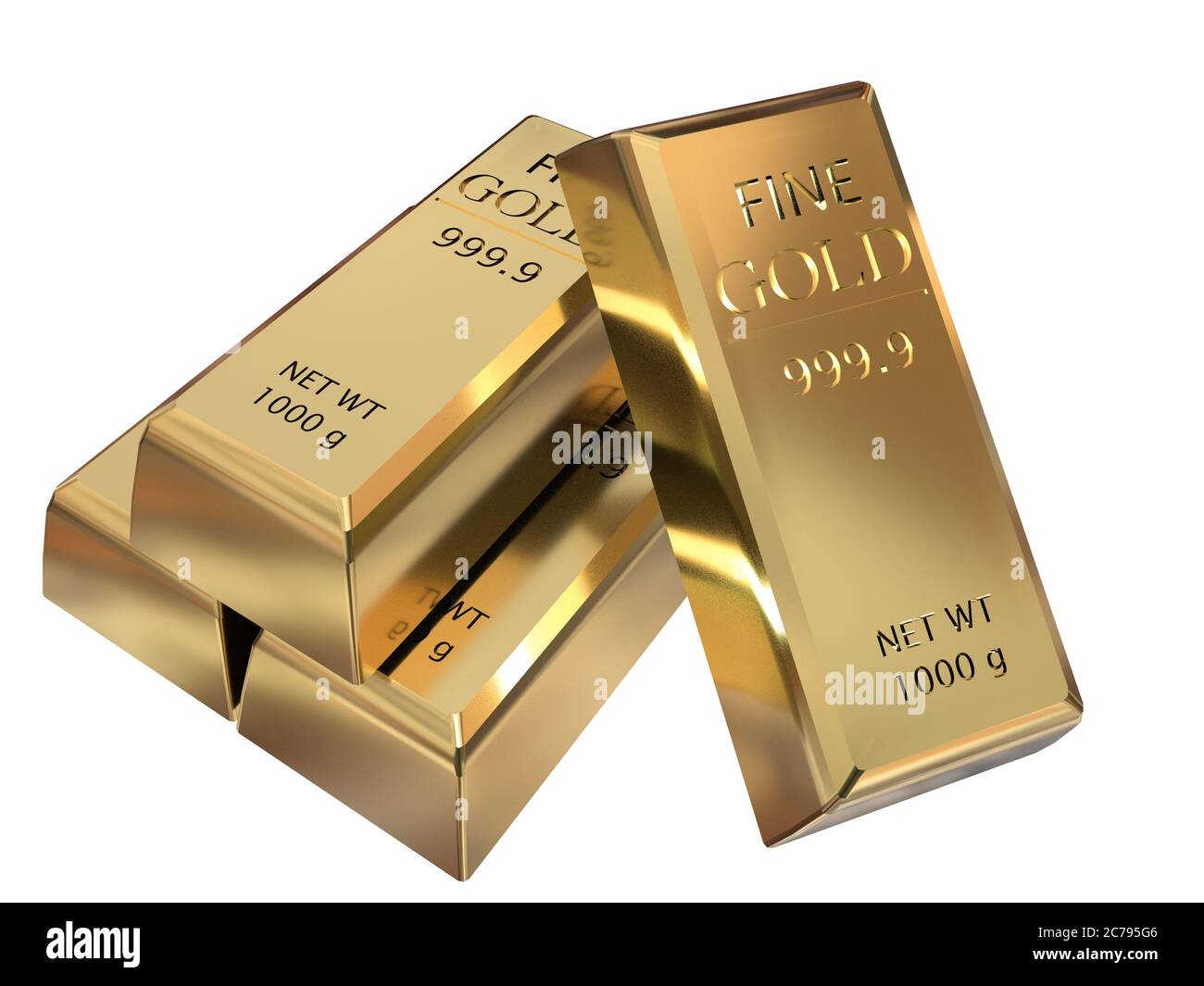 gold golden bars fine net weight 1000 grammar isolated in white