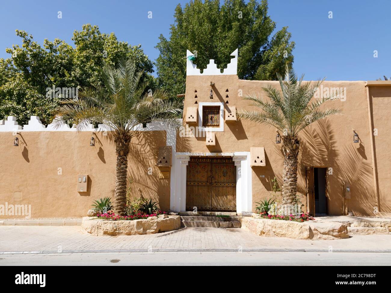 Riad, Saudi Arabia, February 14 2020: Entrance door in Al-Diraiyah in the historic district  of Riyadh in Saudi Arabia Stock Photo