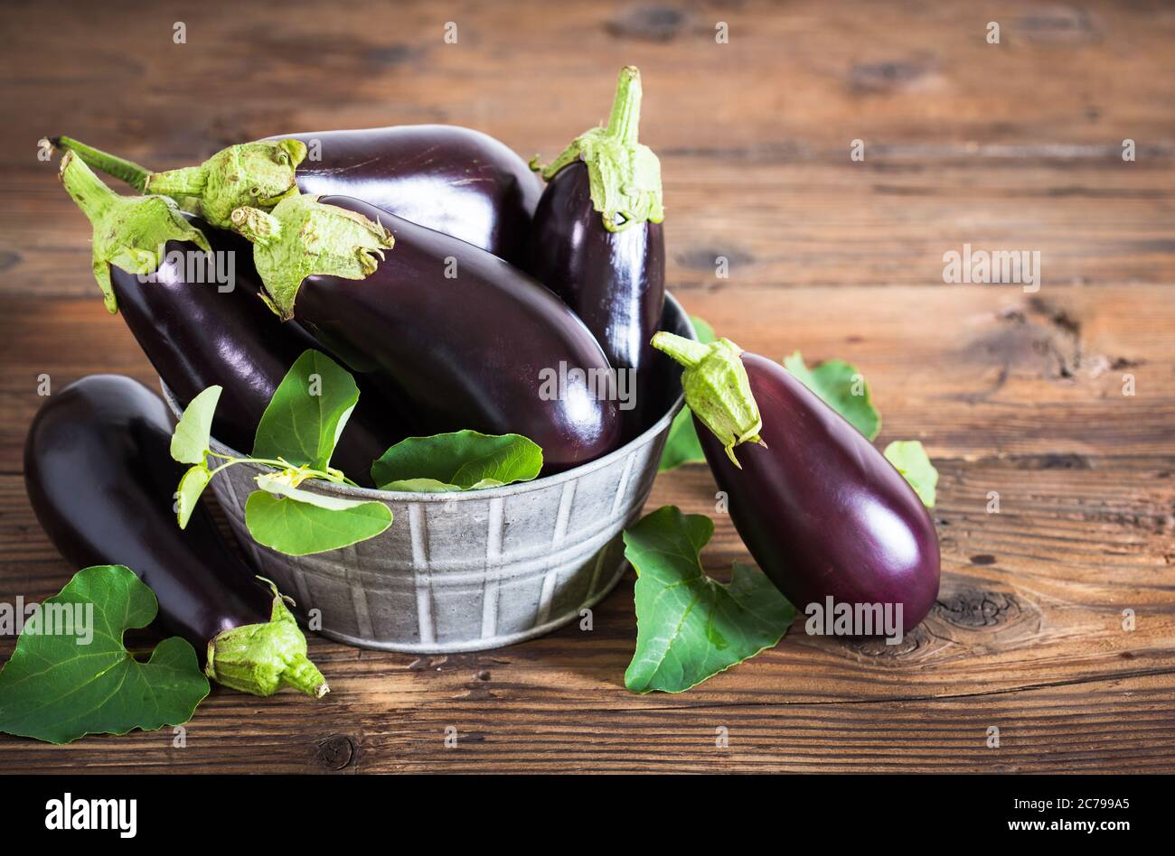 Frsh organic eggplant Stock Photo