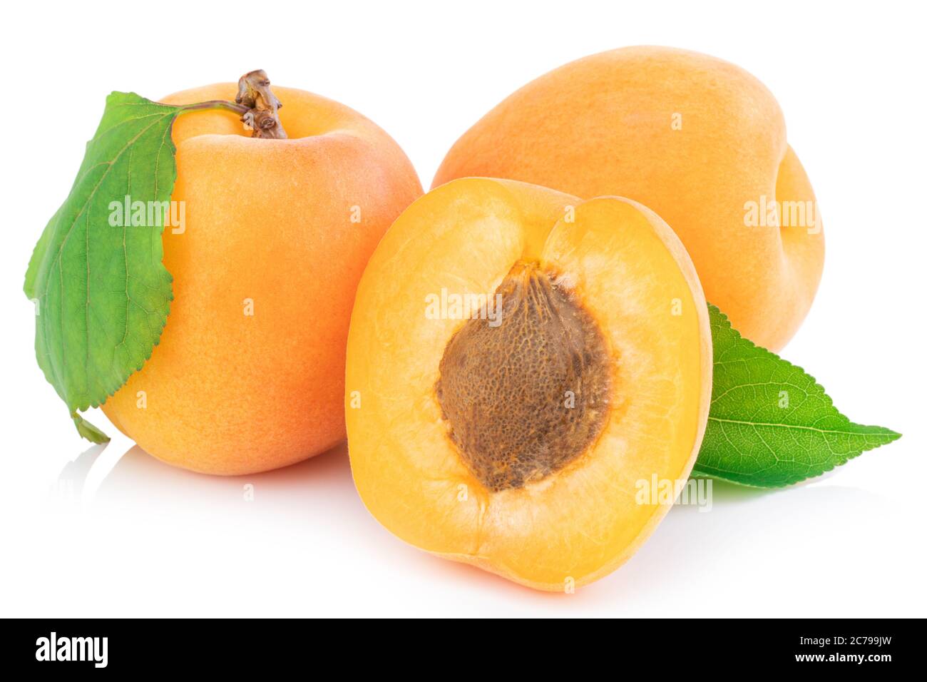 Apricot isolated on white background. Clipping Path Stock Photo - Alamy