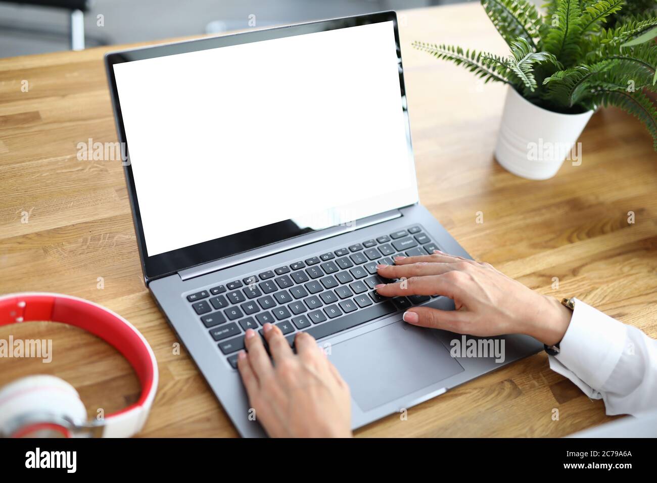 Professional employee at working place Stock Photo