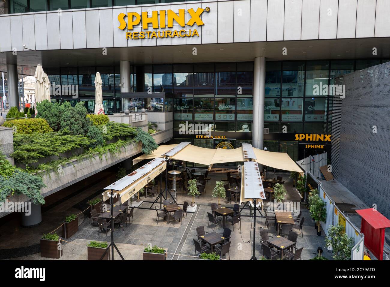 Sphinx restaurant in Marriott Hotel in Warsaw, Poland Stock Photo - Alamy