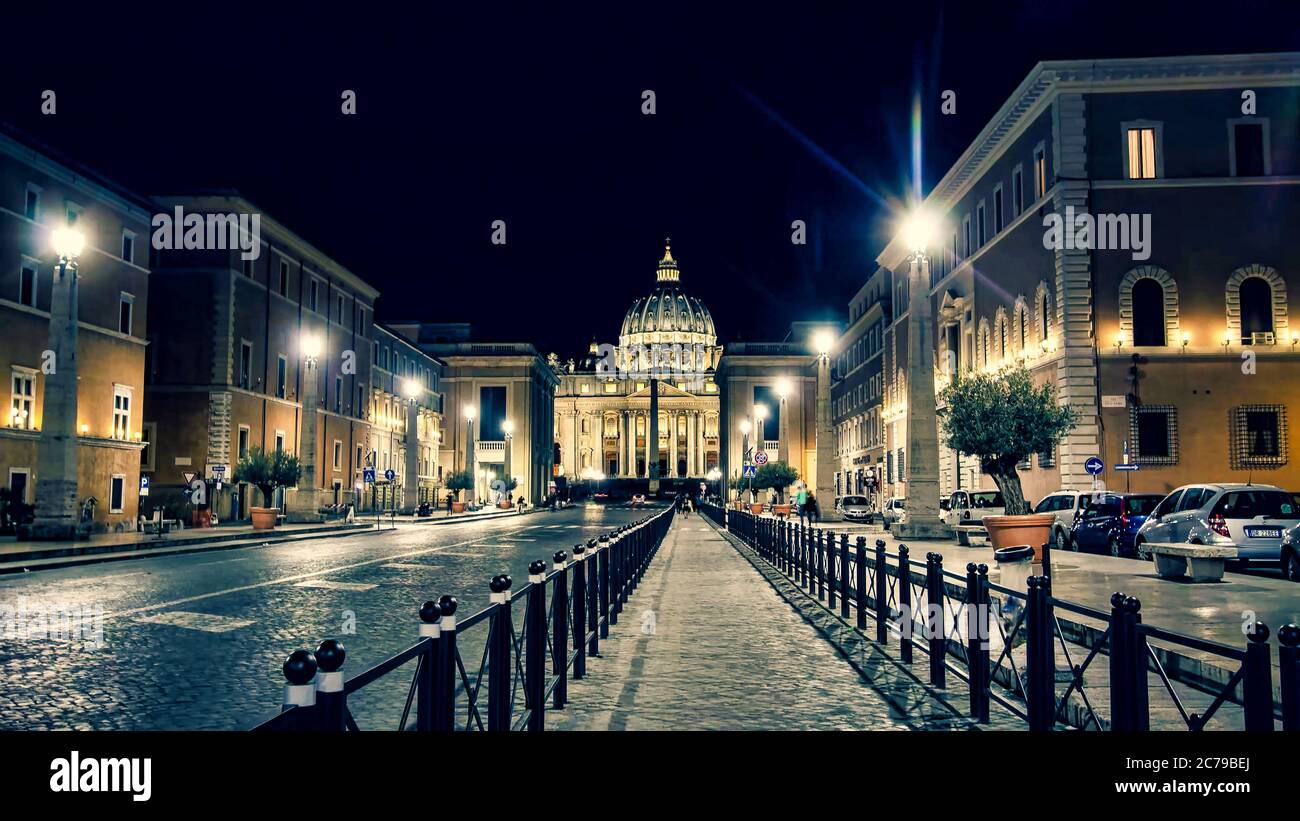 Amazing colorful cityscape of Rome, Italy Stock Photo - Alamy