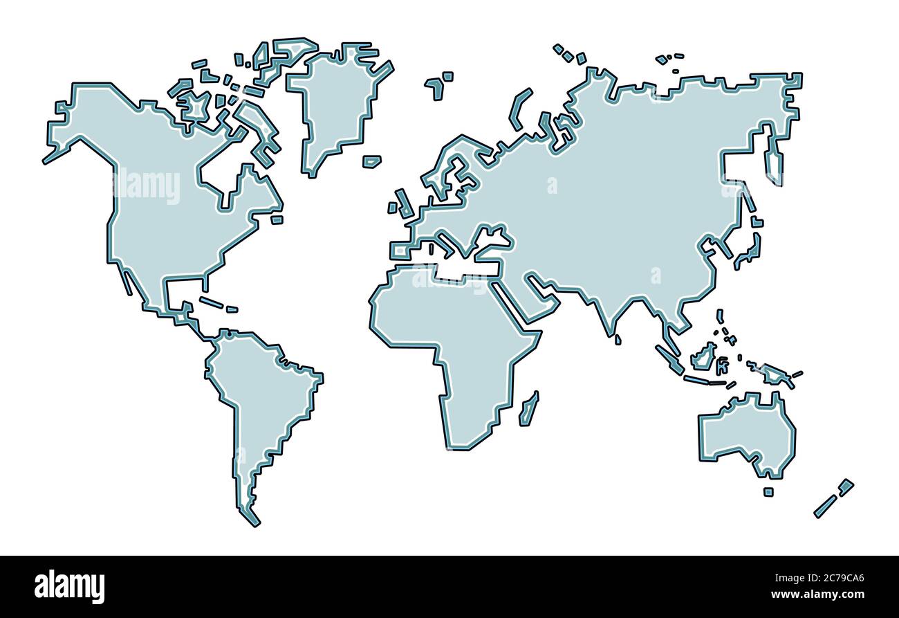 World Map Flat Kids High Resolution Stock Photography And Images Alamy