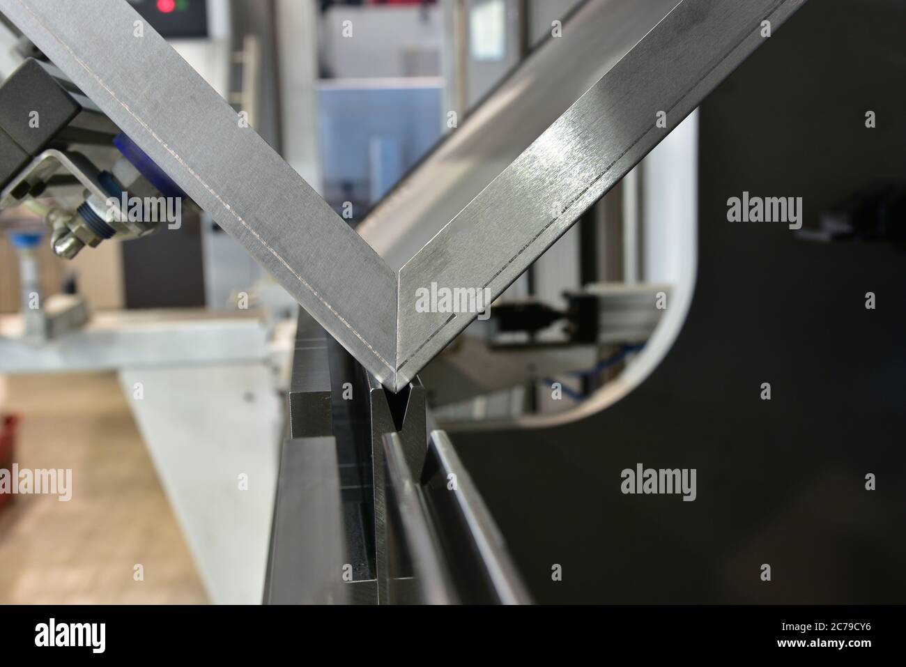 operator bending metal sheet by sheet bending machine sheet bending ...