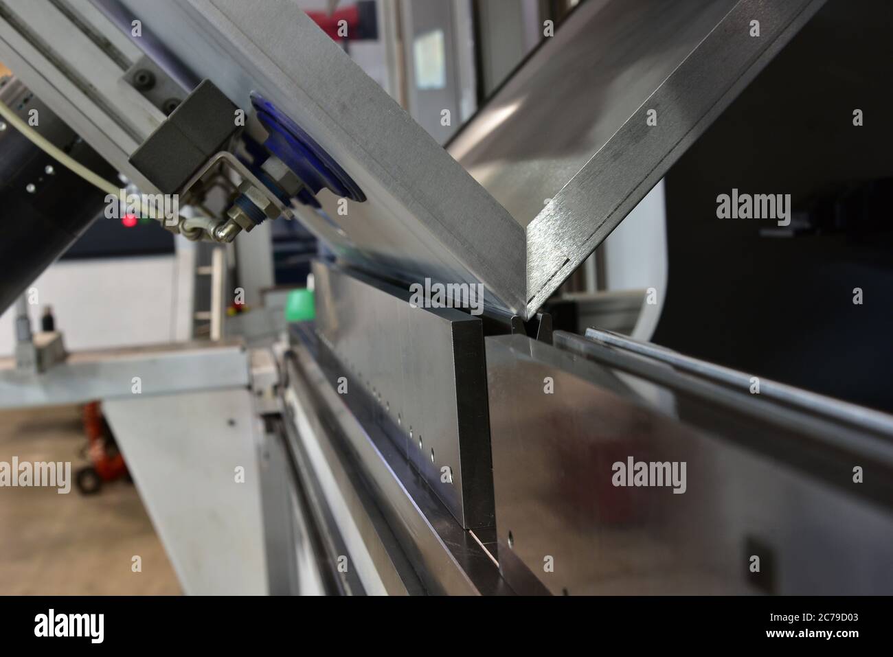 operator bending metal sheet by sheet bending machine sheet bending ...