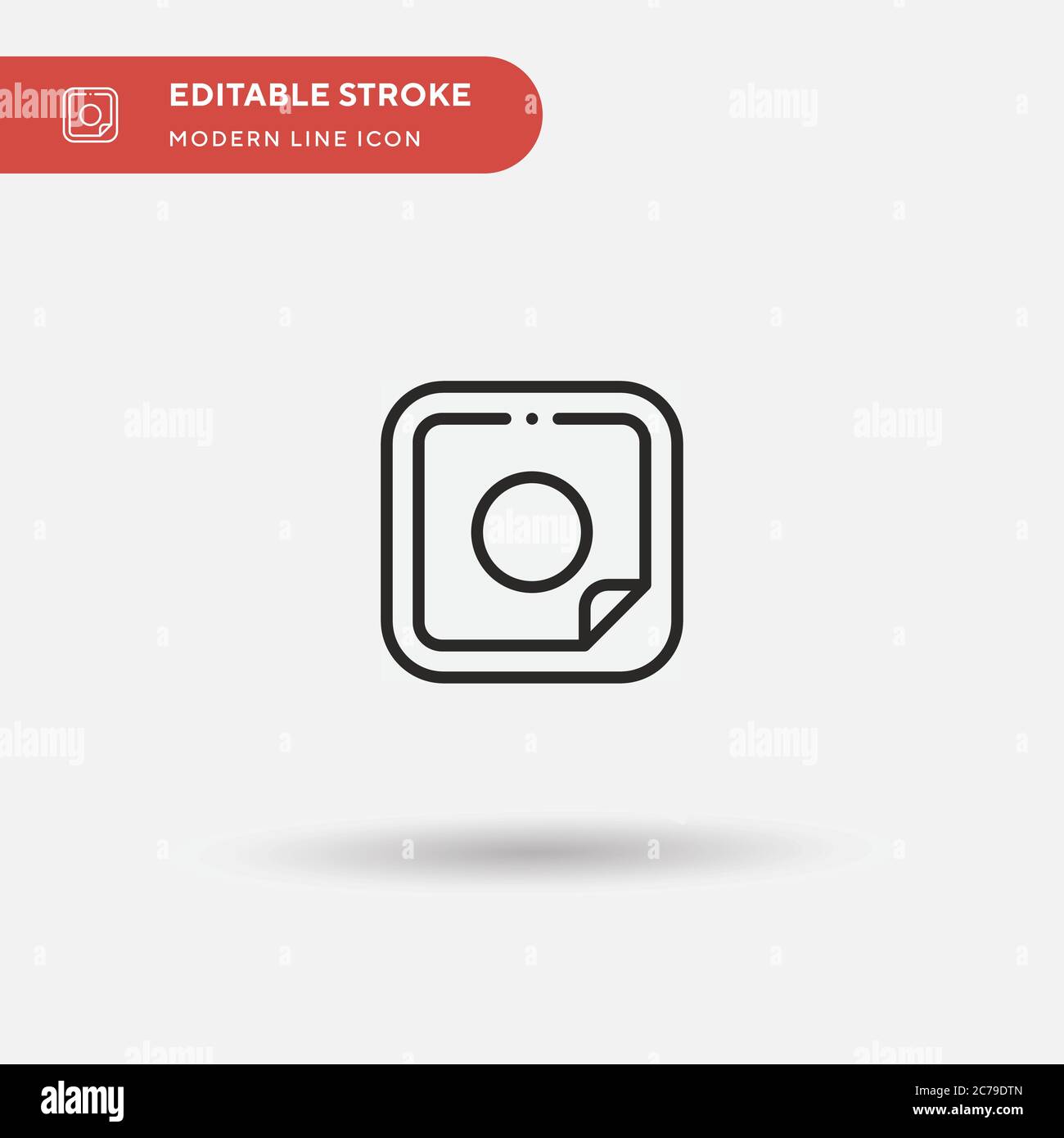 Nicotine Patch Simple vector icon. Illustration symbol design template for web mobile UI element. Perfect color modern pictogram on editable stroke. N Stock Vector