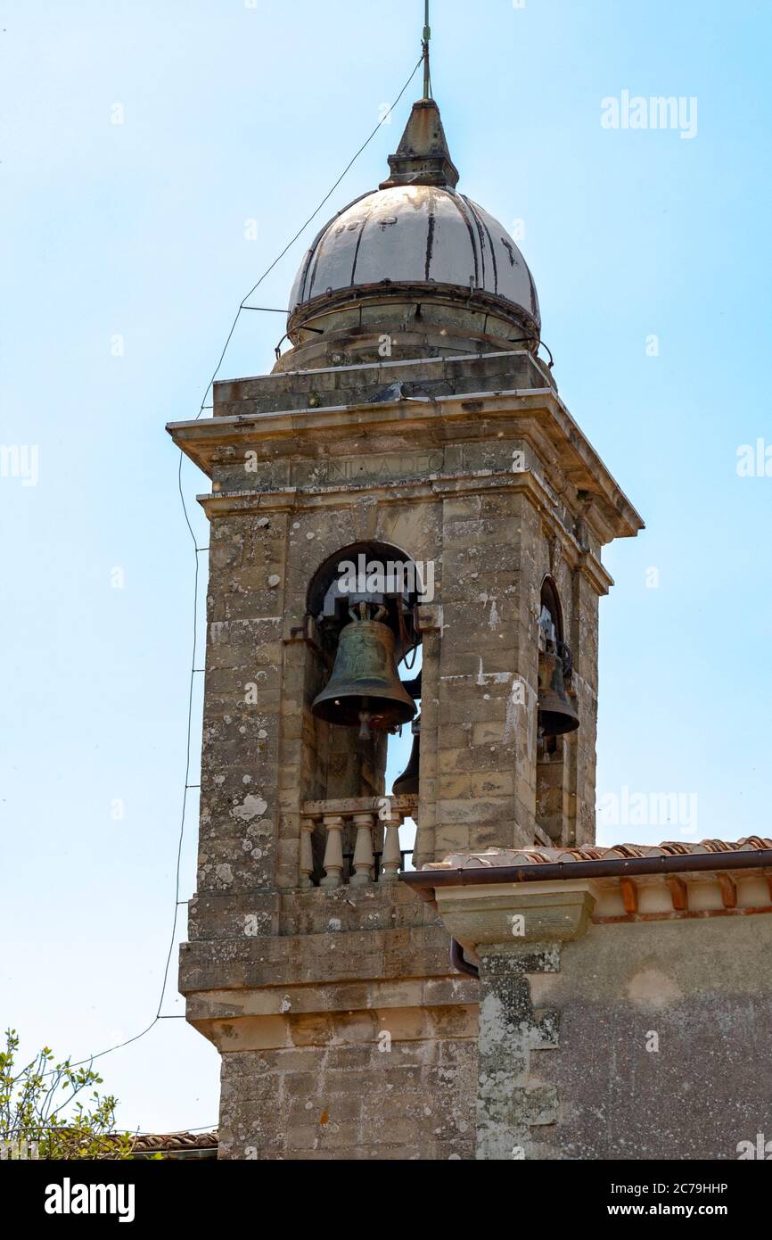 Characteristic bell tower in Tuscany - Italy Stock Photo