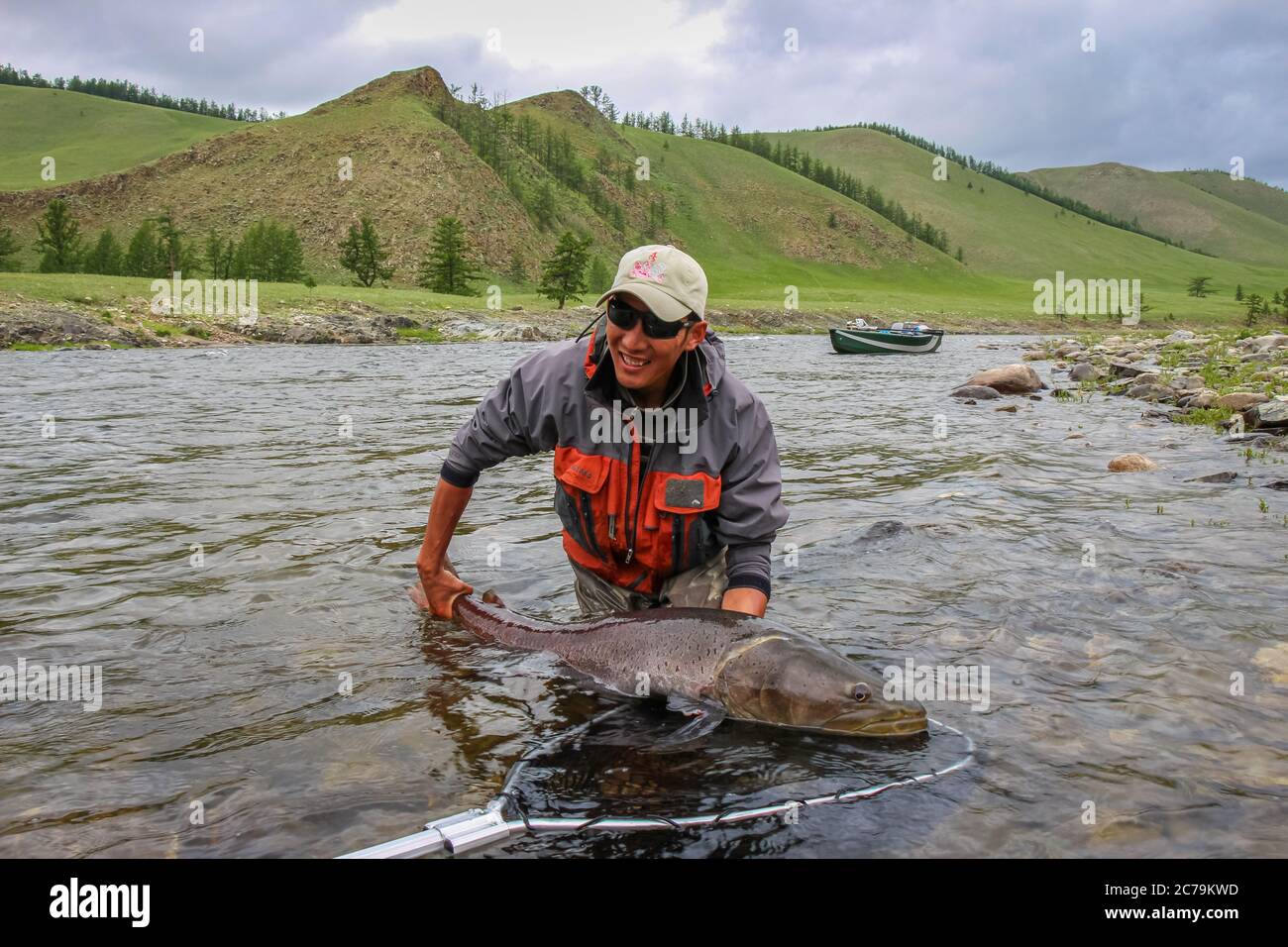 Fishing mongolia fisherman fish hi-res stock photography and images - Alamy