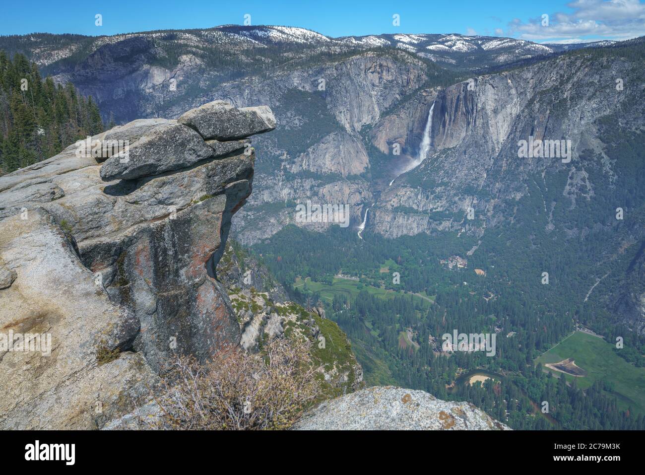 hiking to glacier point in yosemite national park in california in the usa Stock Photo
