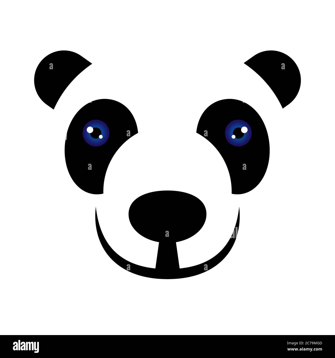 panda bear vector illustration style Flat isolated symbol . Stock Vector