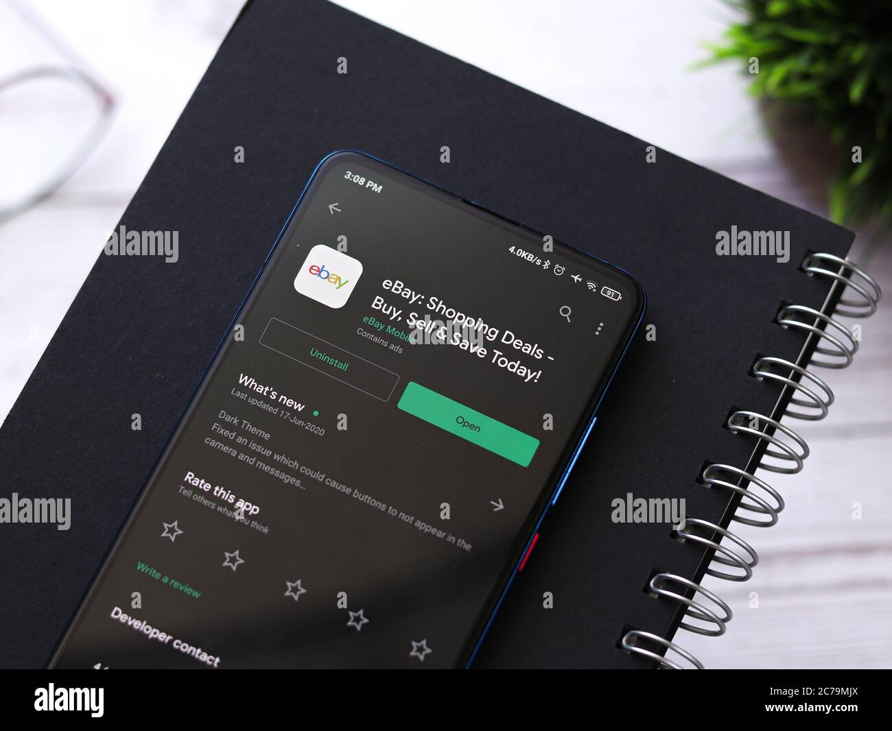 Assam, india July 9, 2020 Ebay a online shopping app worldwide