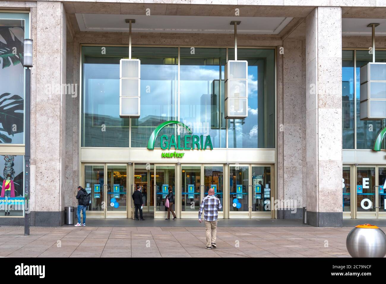 Berlin,entrance of the department store Galeria Kaufhof Stock Photo