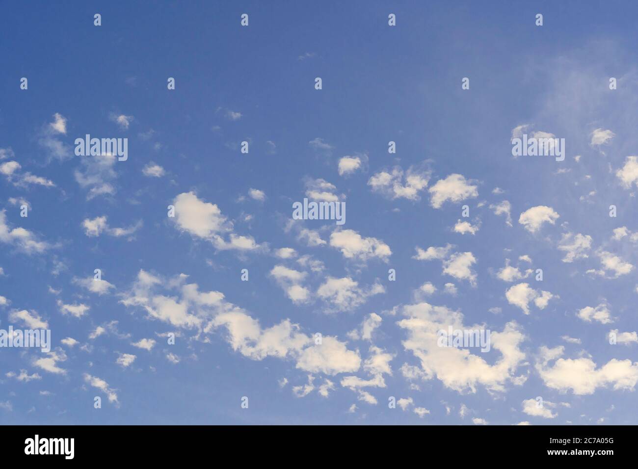 Blue sky with clouds - natural background for environmental and weather ...