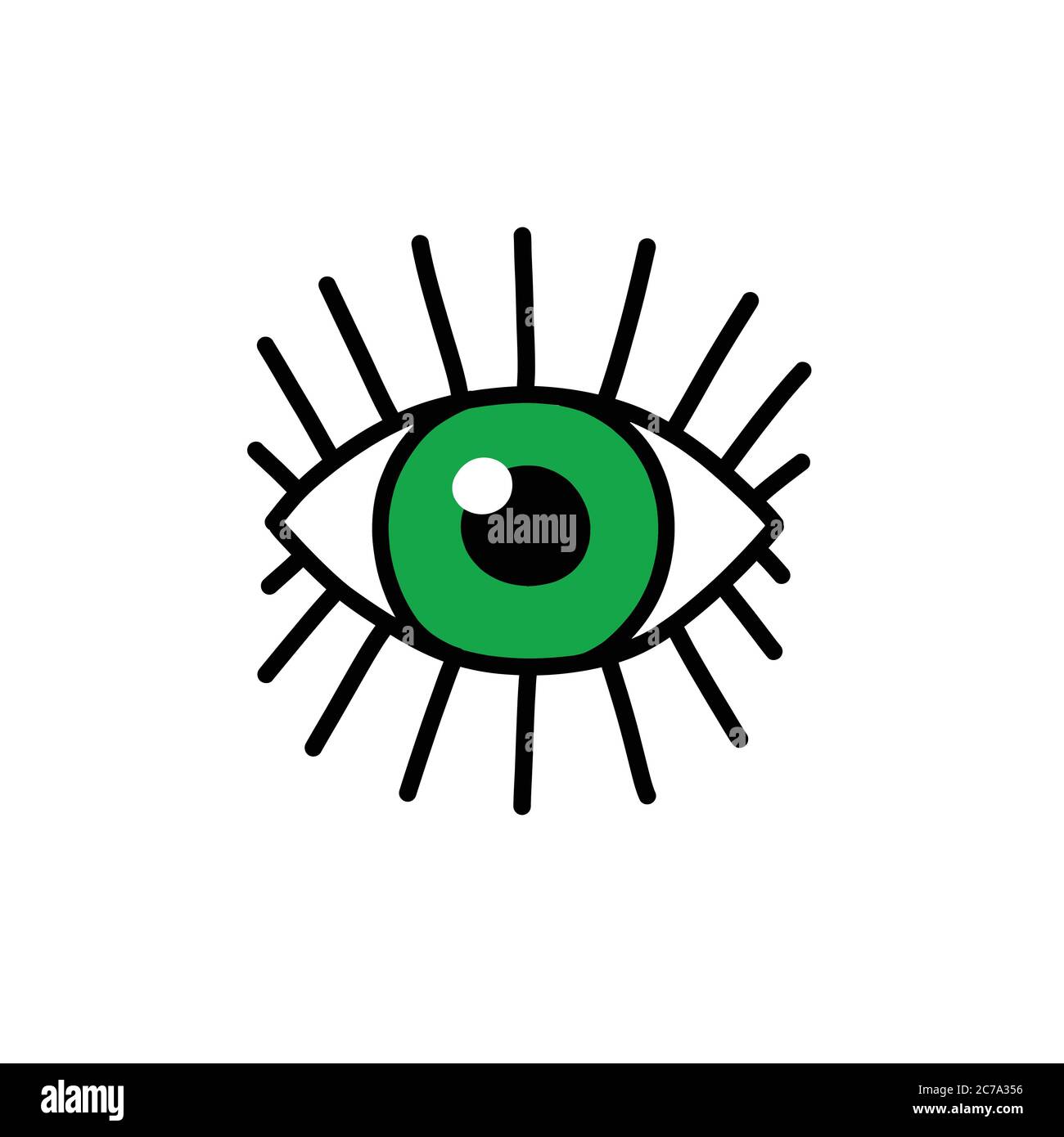 eye doodle icon, vector illustration Stock Vector Image & Art Alamy