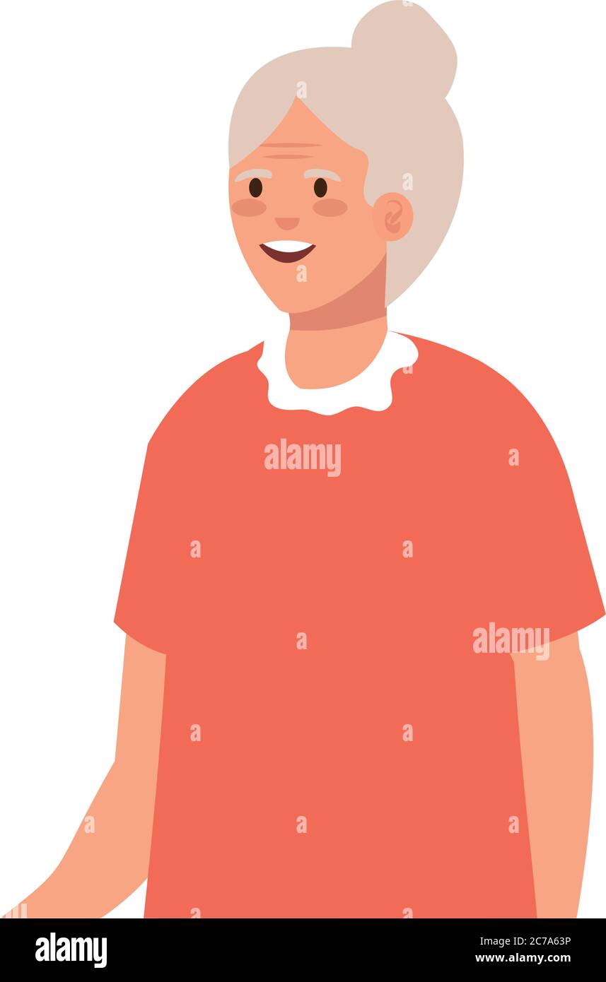 Grandmother avatar old woman vector design Stock Vector Image & Art - Alamy