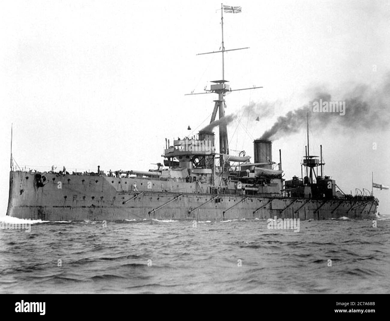 HMS DREADNAUGHT Royal Navy battleship about 1906 Stock Photo
