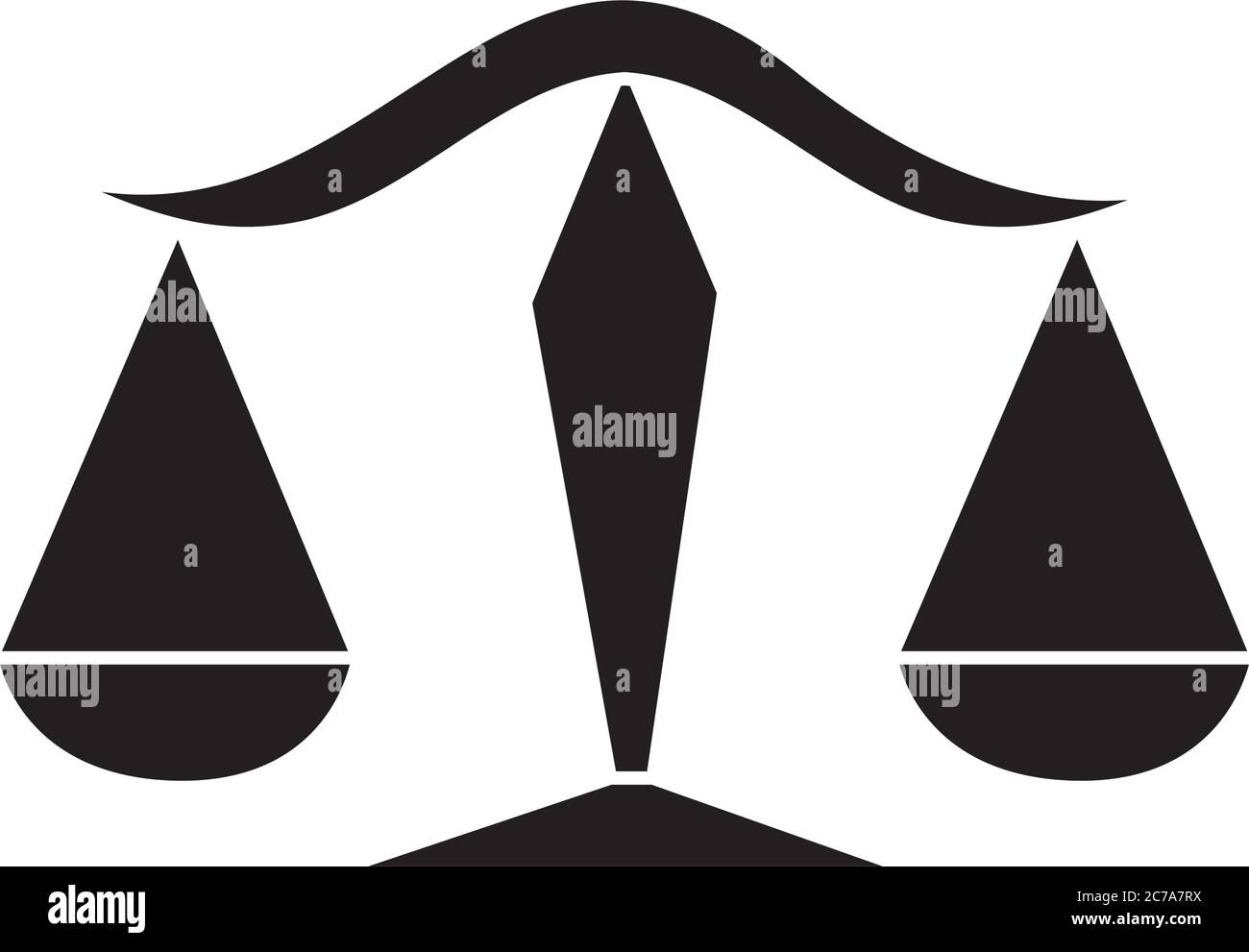 astrology concept, Libra sign and Balance Scales symbol over white