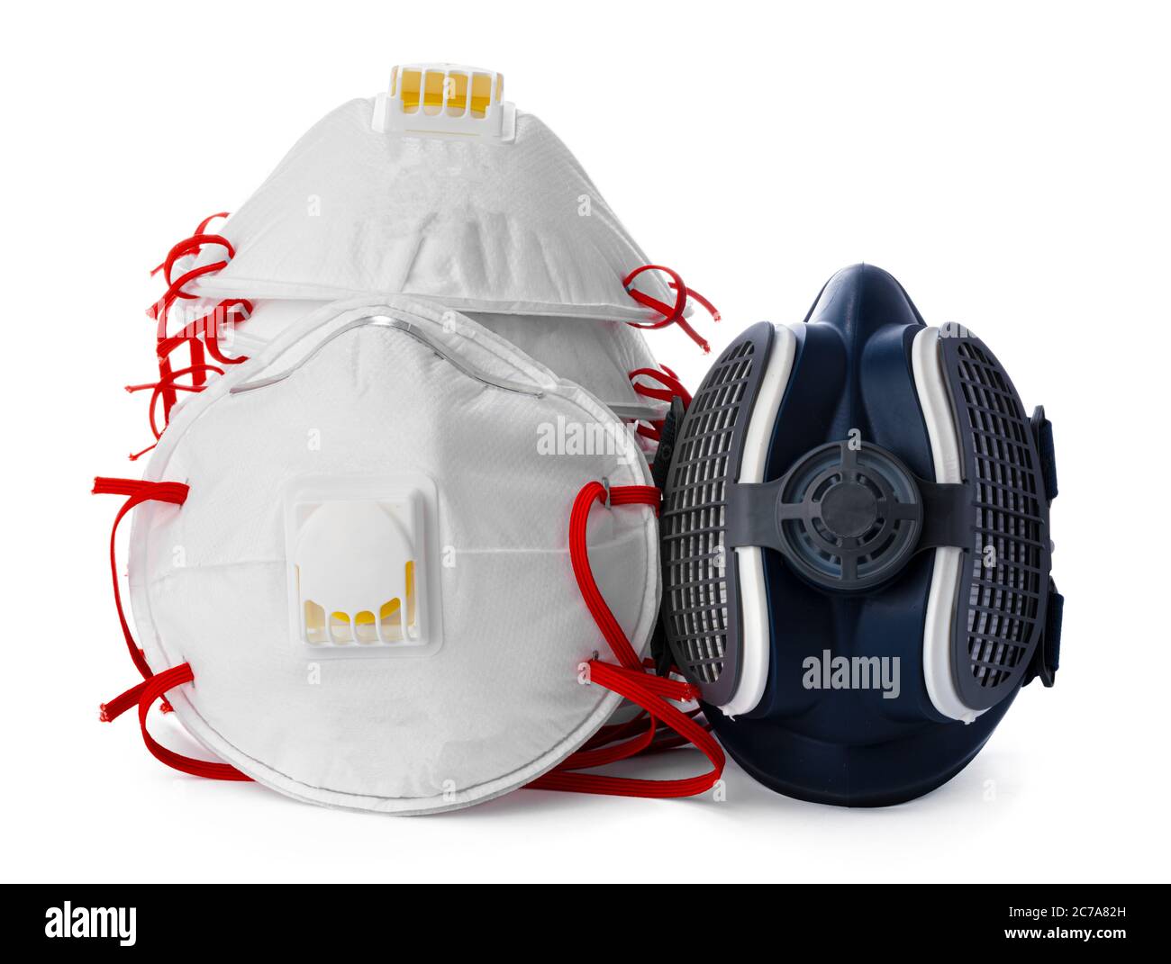 Medical respirator masks isolated on white background Stock Photo - Alamy