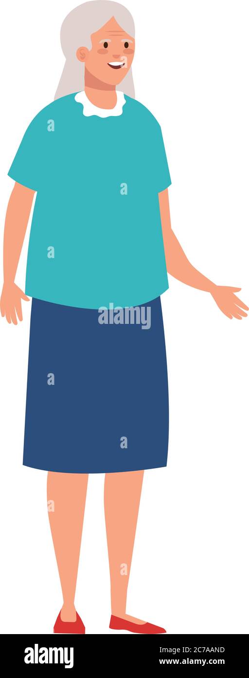Grandmother avatar old woman vector design Stock Vector Image & Art - Alamy