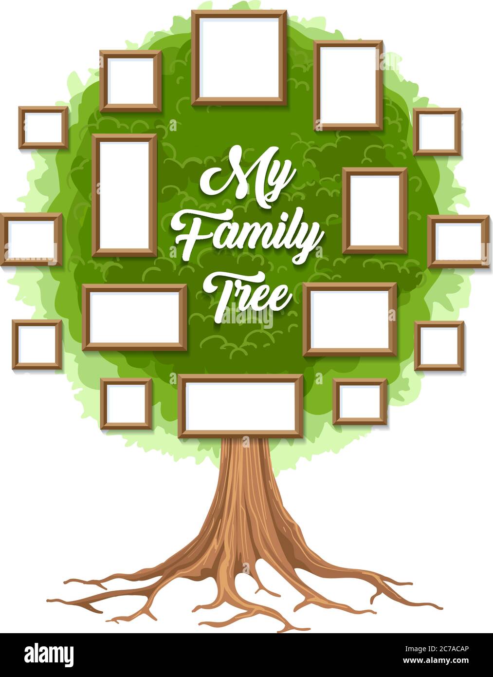 Children's Family Tree Template from c8.alamy.com