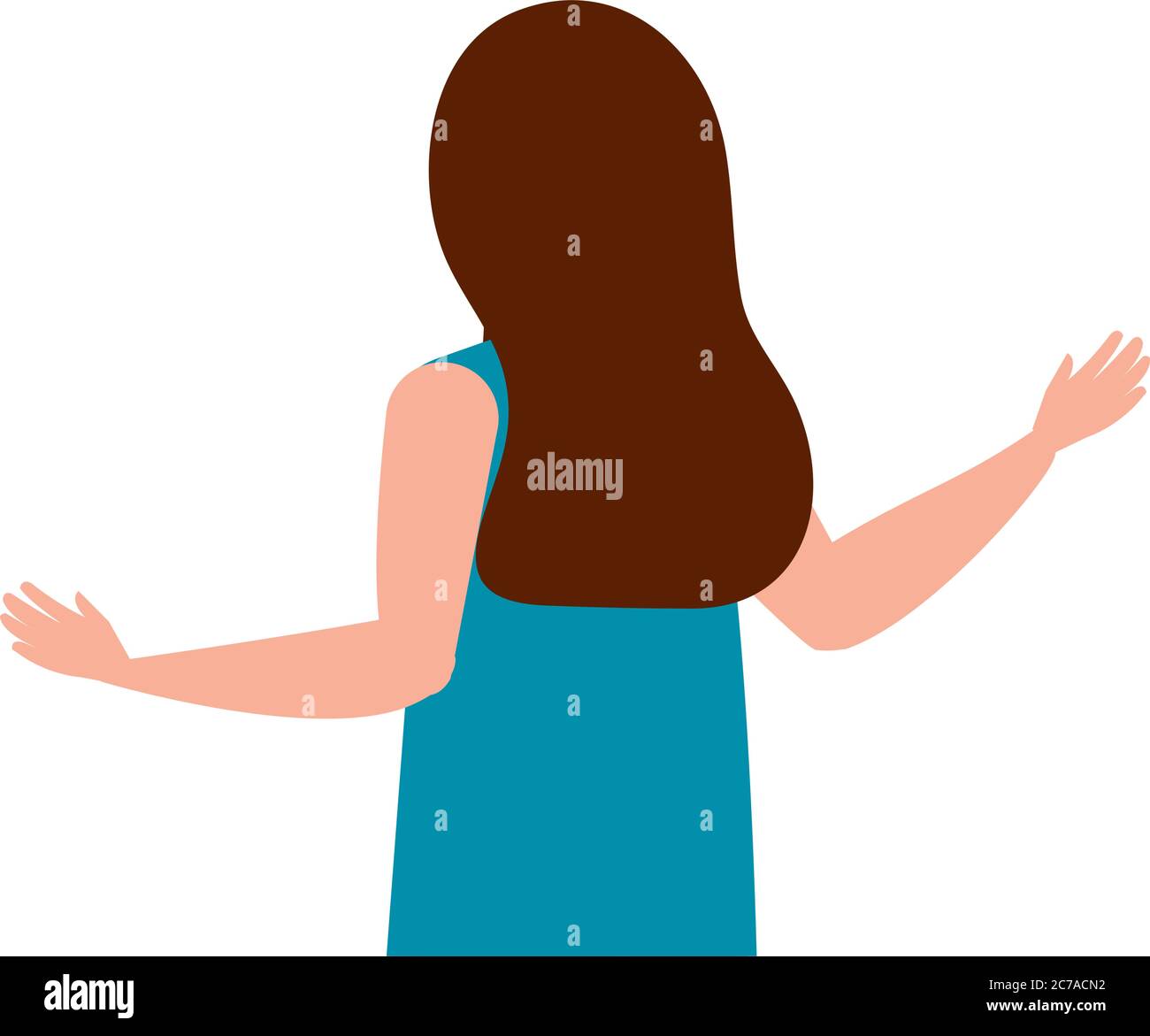Isolated avatar woman backwards vector design Stock Vector Image & Art ...