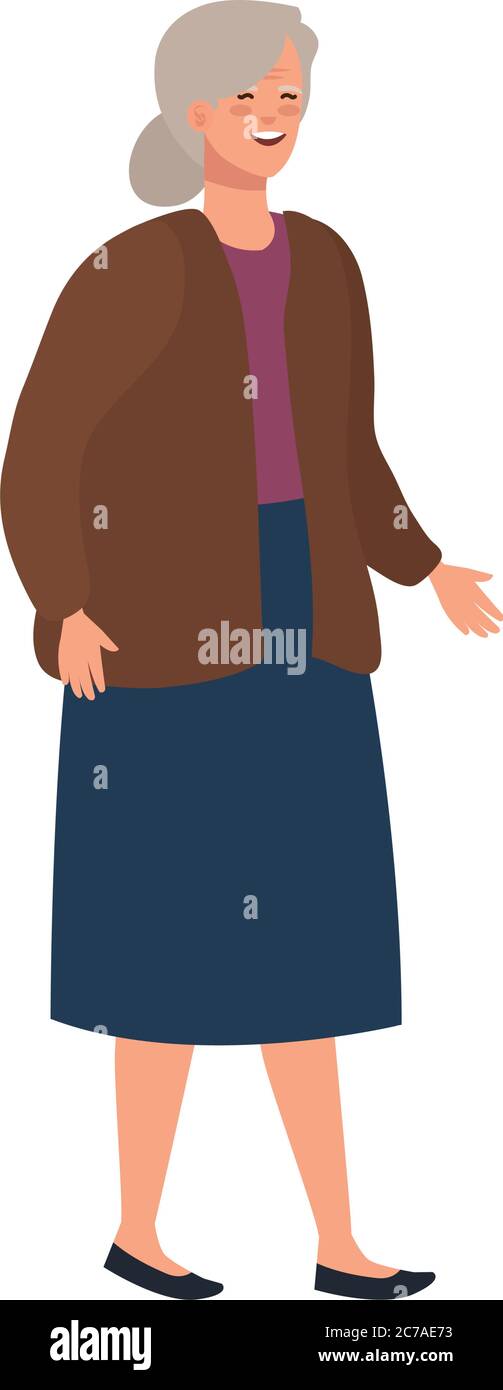Grandmother avatar old woman vector design Stock Vector Image & Art - Alamy
