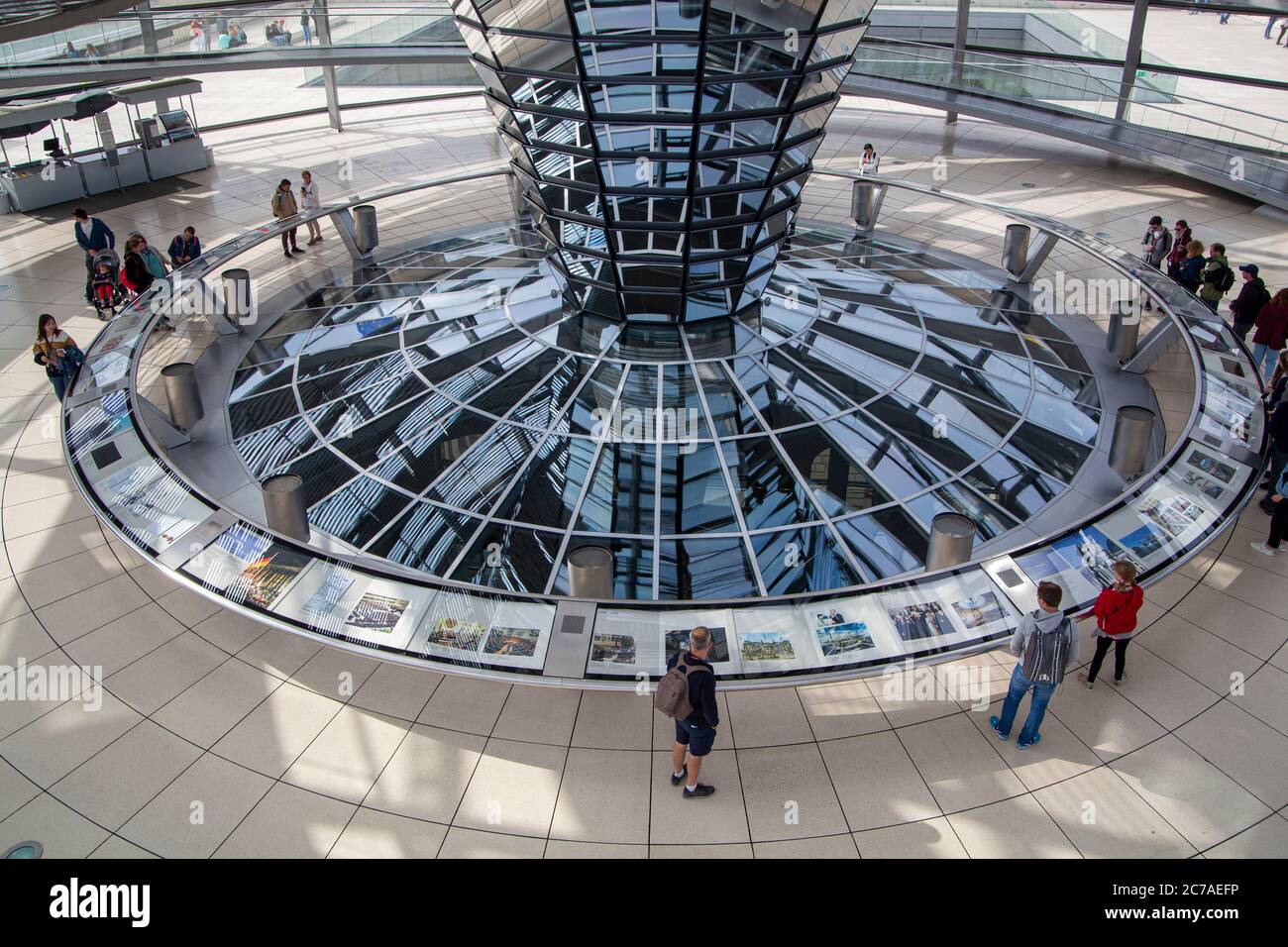 Berlin, Germany - 10 July 2019: Interior of a dome of a Reichstag Stock Photo