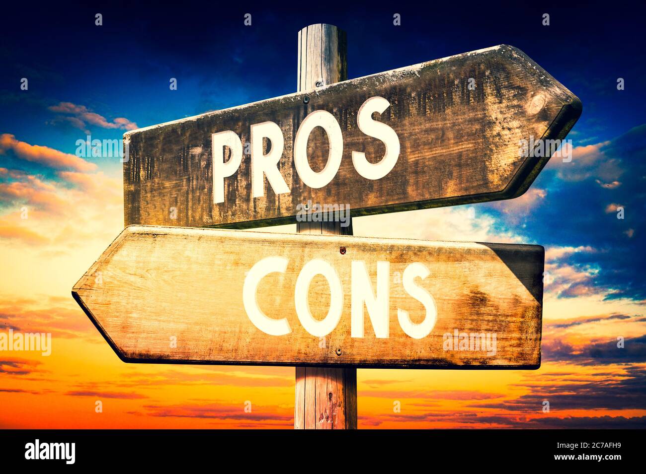 Pros And Cons High Resolution Stock Photography and Images Alamy