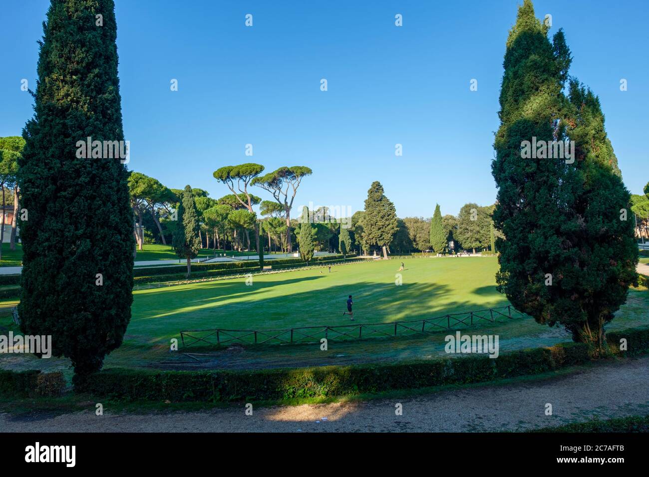 Piazza di Siena, Borghese Gardens, Villa Borghese, Rome, Italy Stock Photo