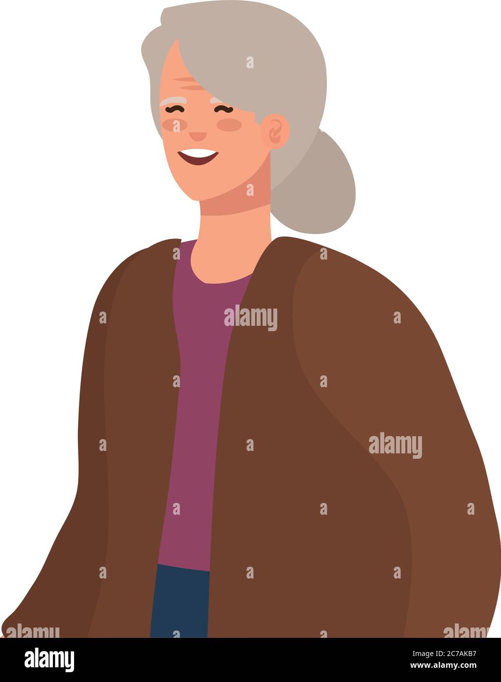 Grandmother avatar old woman vector design Stock Vector Image & Art - Alamy