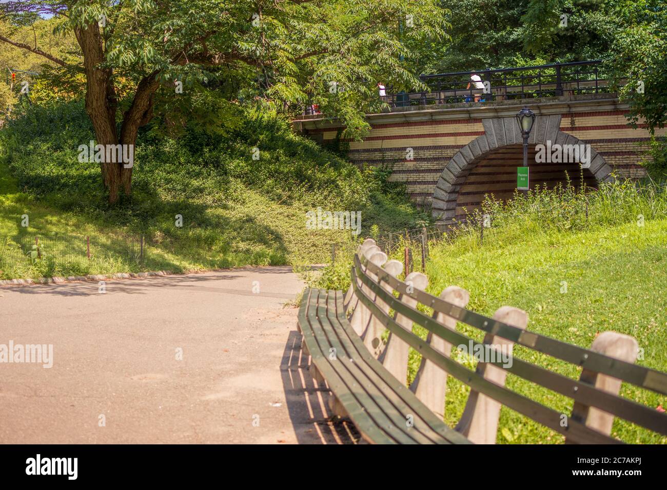 New York, NY / USA - July 24, 2019: Playmates Arch In Central Park Stock Photo