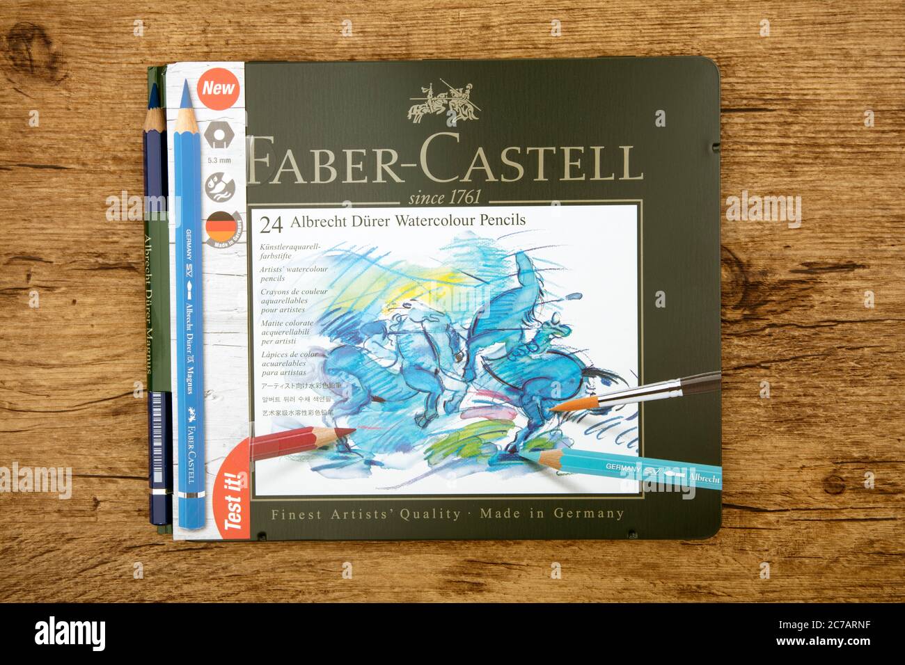 WETZLAR, GERMANY 2020-07-10: FABER CASTELL Watercolour Pencils Stock Photo