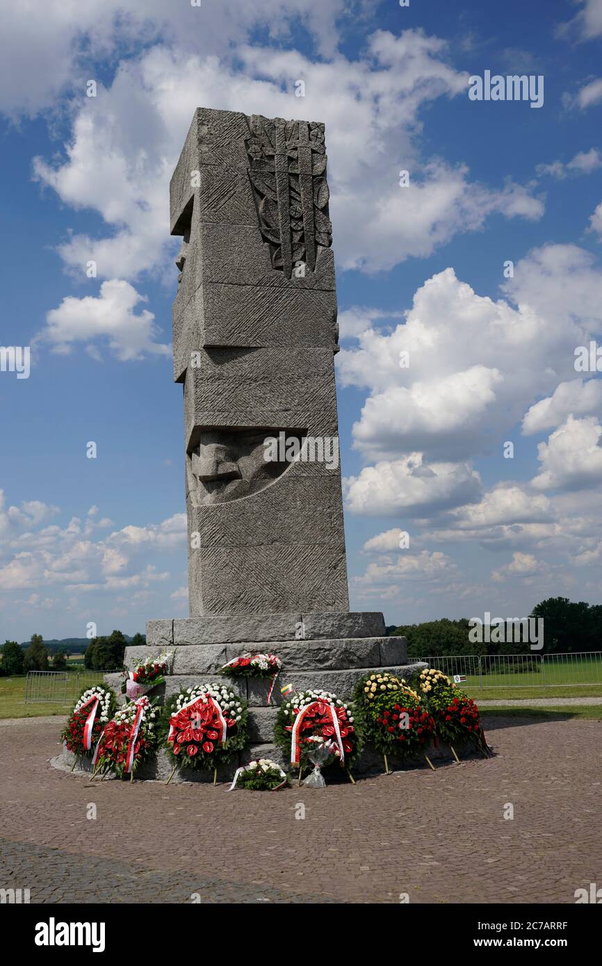 610 anniversary of the Battle of Grunwald. Anniversary celebrations with the participation of the presidents of Poland and Lithuania. Tannenberg Stock Photo