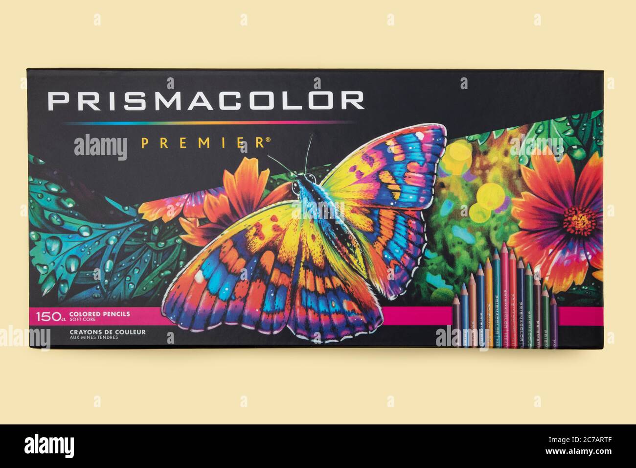 WETZLAR, GERMANY 20200615 PRISMACOLOR Colored Pencils in a cardboard