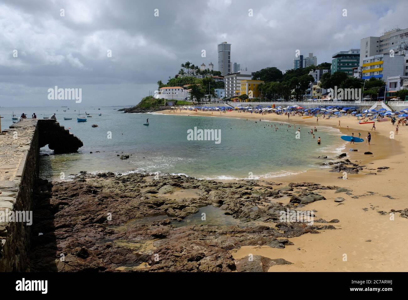 Salvador Bahia Brazil - Porto da Barra Beach scenic view from Fort of Santa  Maria Stock Photo - Alamy