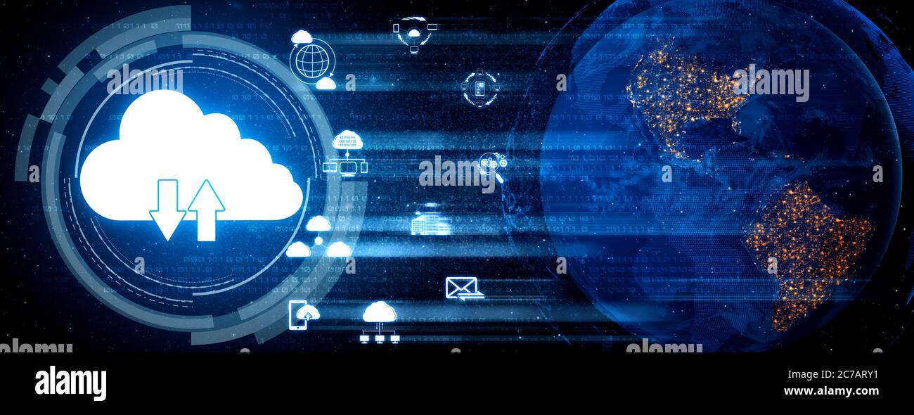 Cloud computing technology and online data storage for business network