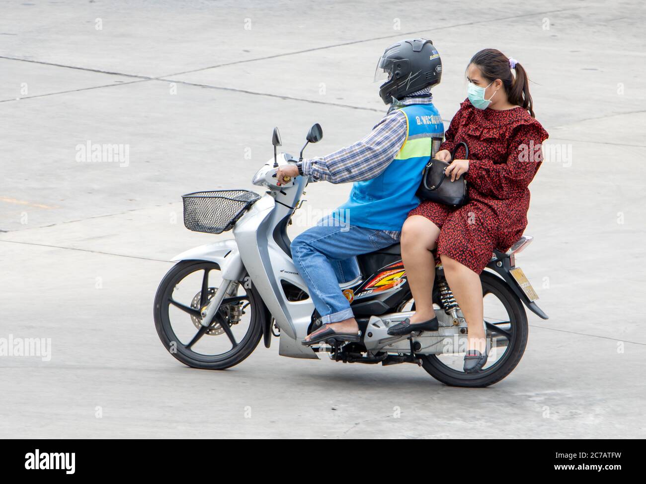Motorcycle woman red dress hi res stock photography and images Alamy