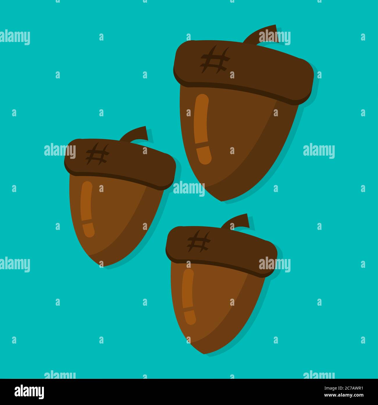 acorn  isolated vector illustration symbol Stock Vector