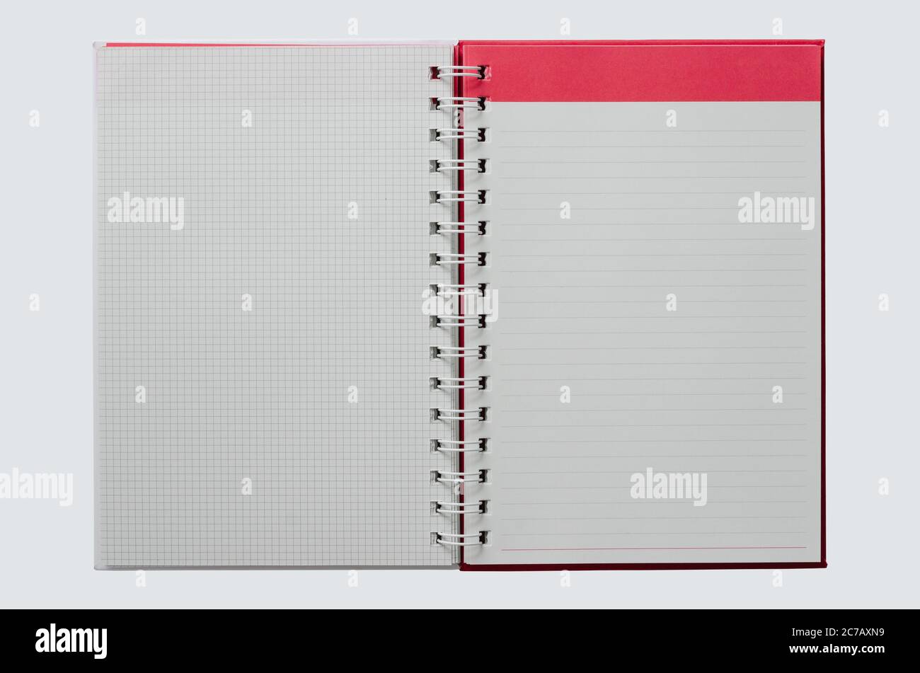Wirebound Notebook Isolated on White Background. Stock Photo