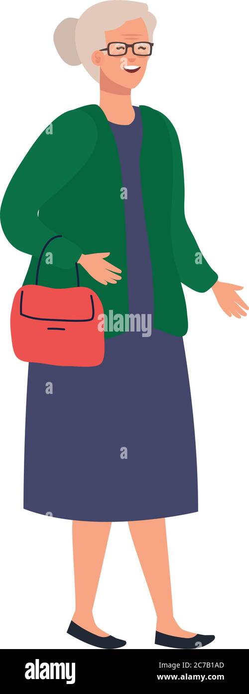 Grandmother avatar old woman vector design Stock Vector Image & Art - Alamy